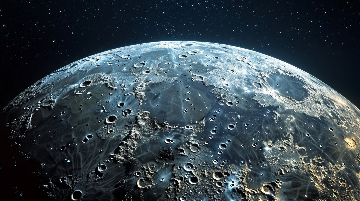 Superfície da Lua - imagem ilustrativa