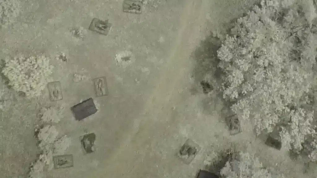 Vista aérea assustadora mostra cadáveres em gaiolas em rancho, o que serve a um propósito muito importante