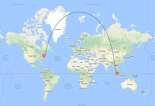 Por que a viagem mais longa do mundo não é feita em linha reta?