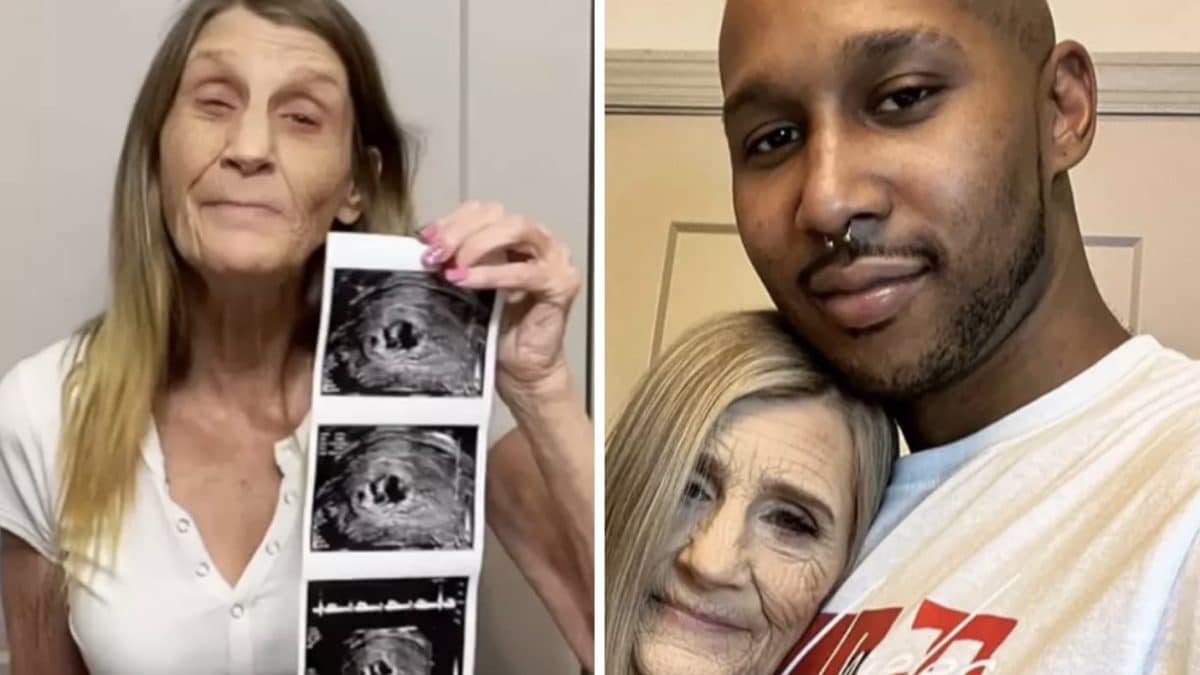 Avó de 63 anos e marido de 26 dão notícias preocupantes sobre o bebê após anunciarem o primeiro filho