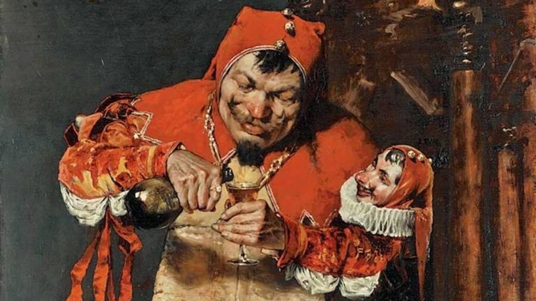 Acredita-se que a imagem de um bobo da corte vestido de vermelho seja baseada em Triboulet.