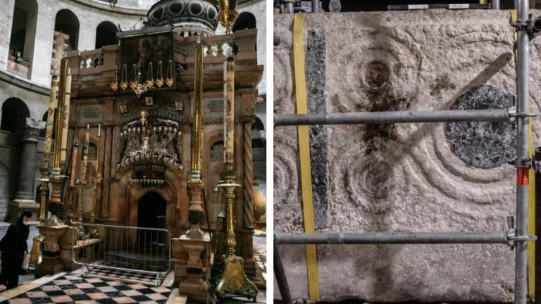 Altar medieval descoberto na Igreja do Santo Sepulcro em Jerusalém