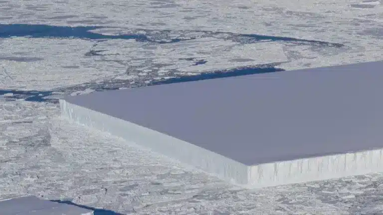 NASA descobriu um iceberg perfeitamente retangular