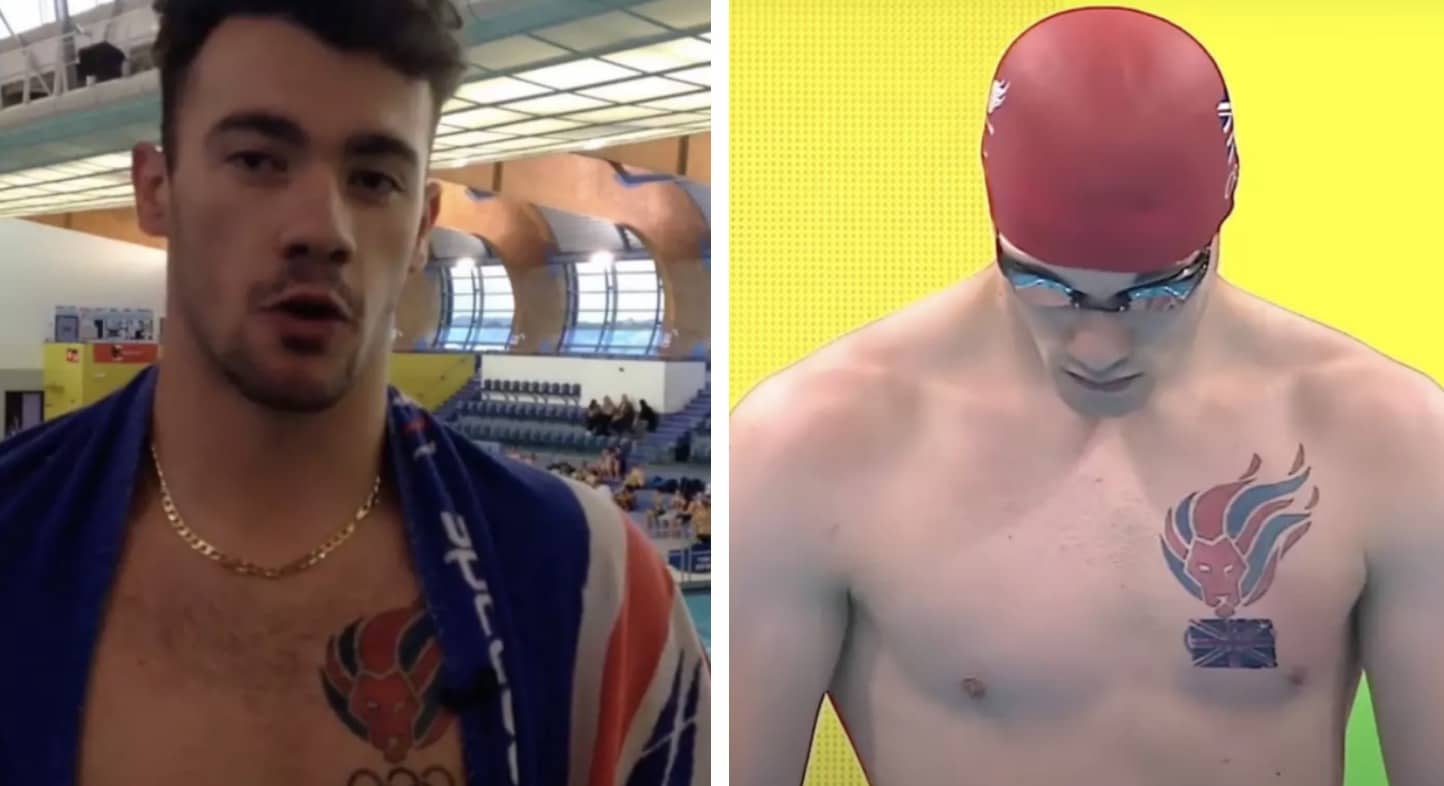 Atleta britânico teve que cobrir a tatuagem dos anéis olímpicos nas Paralimpíadas após ser desclassificado por causa dela