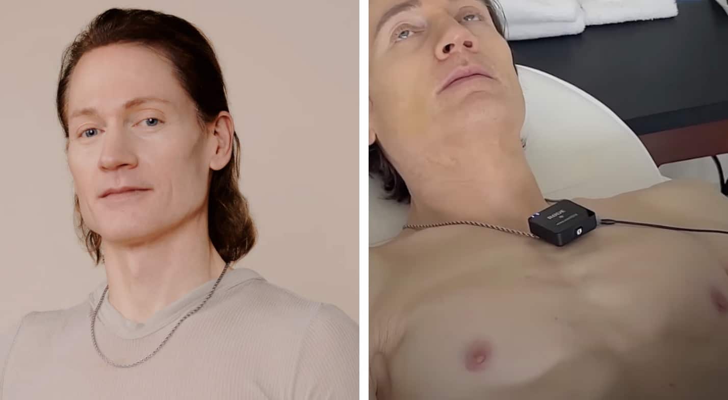 Homem que gasta $2 milhões por ano para reduzir a idade biológica mostra como faz "20.000 abdominais em 30 minutos" Bryan Johnson e sua máquina de 20.000 abdominais anti-idade