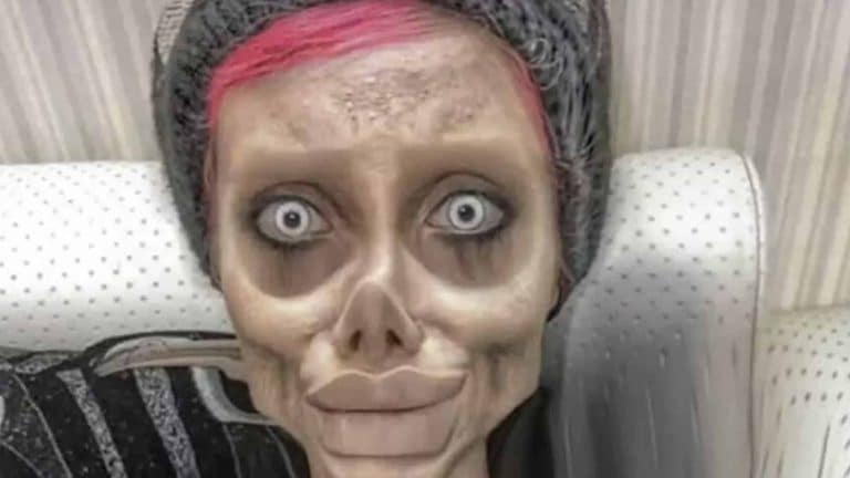 Mulher foi a extremos para se transformar em 'Angelina Jolie zumbi' antes de ser presa
