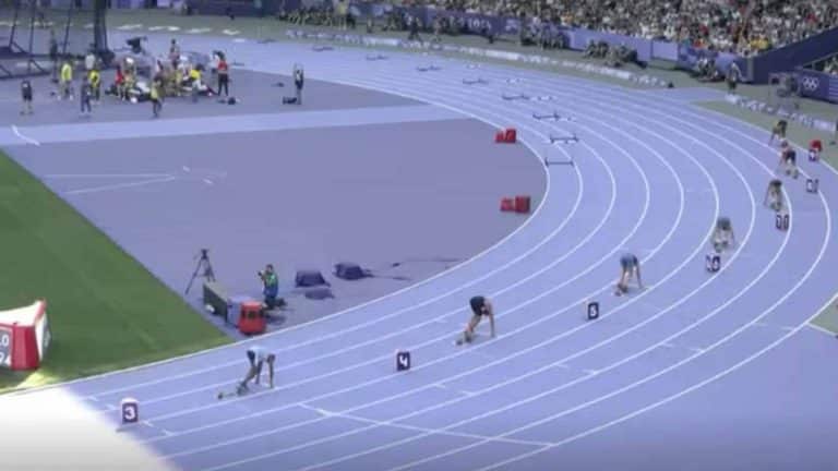 Por que cada atleta larga de um ponto diferente?