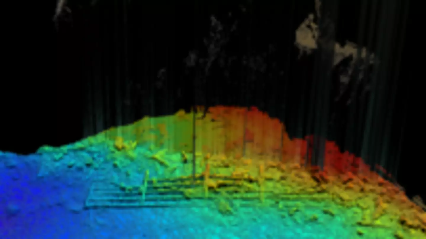 Imagens em 3D mostram que os icônicos corrimãos estão agora no fundo do mar (RMS Titanic Inc)