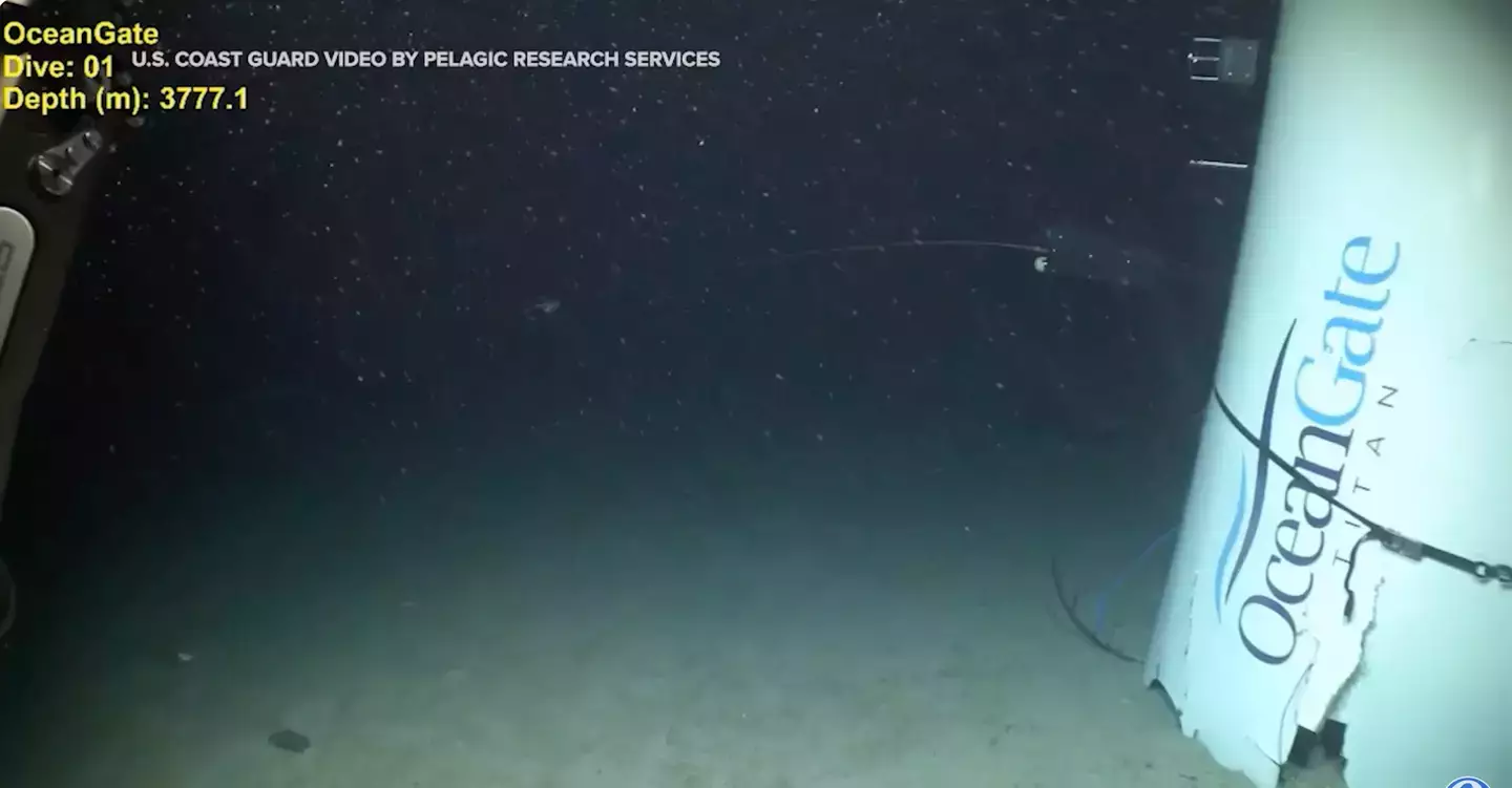 Pessoas notaram uma cinta de catraca em torno do submersível (Guarda Costeira dos EUA/Serviços de Pesquisa Pelagic).