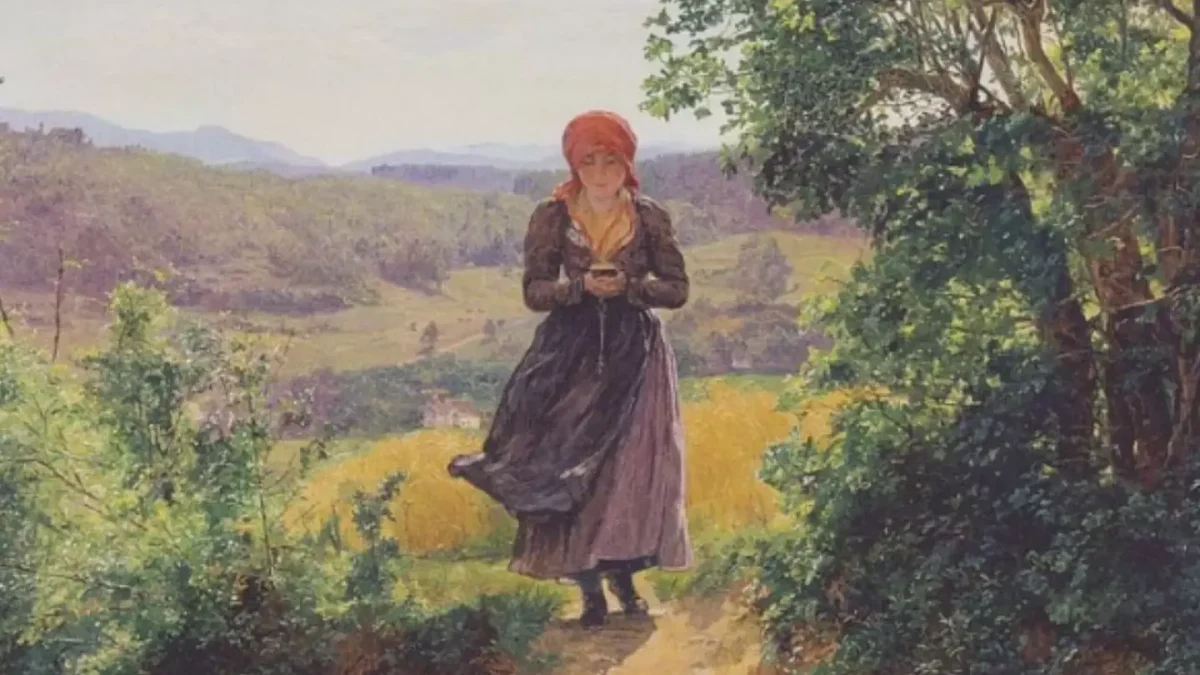 Uma pintura de 1860 pode apresentar um iPhone? Claro que não. (Wikimedia Commons)