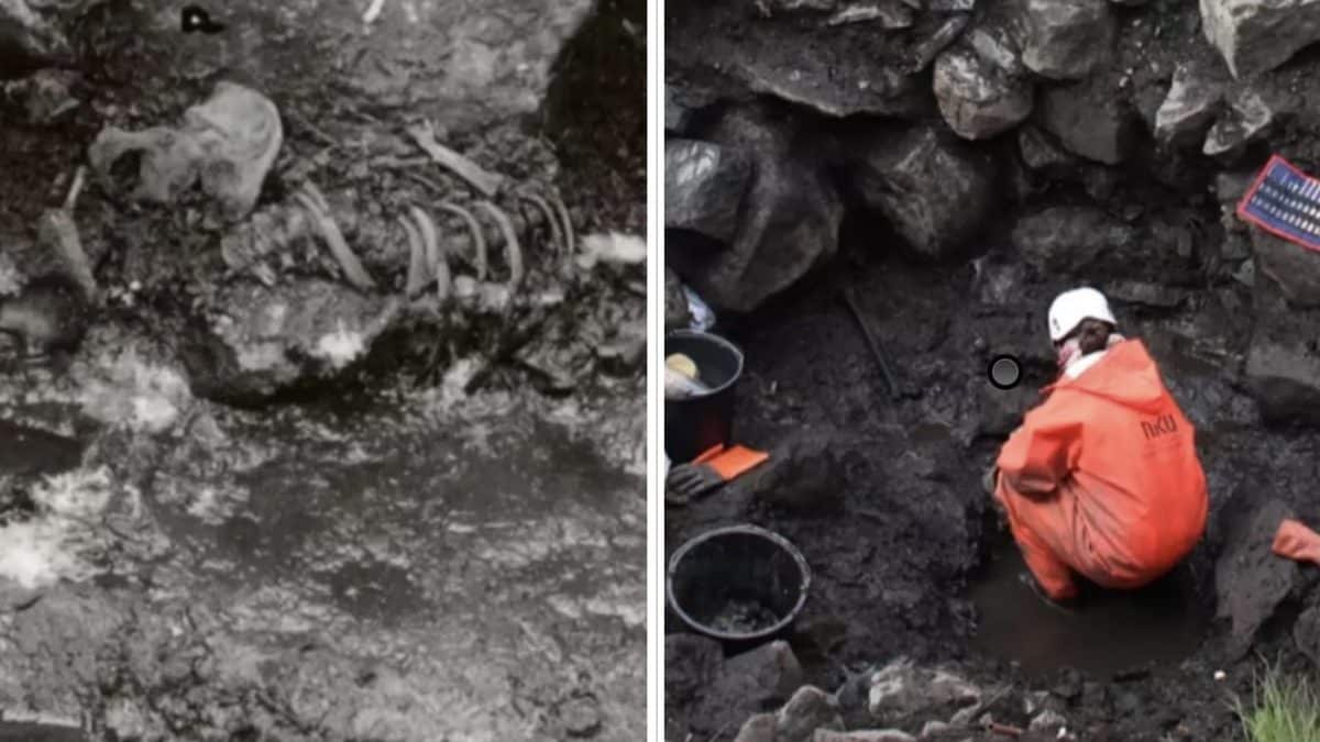 Esqueleto em poço é de homem de história de 800 anos