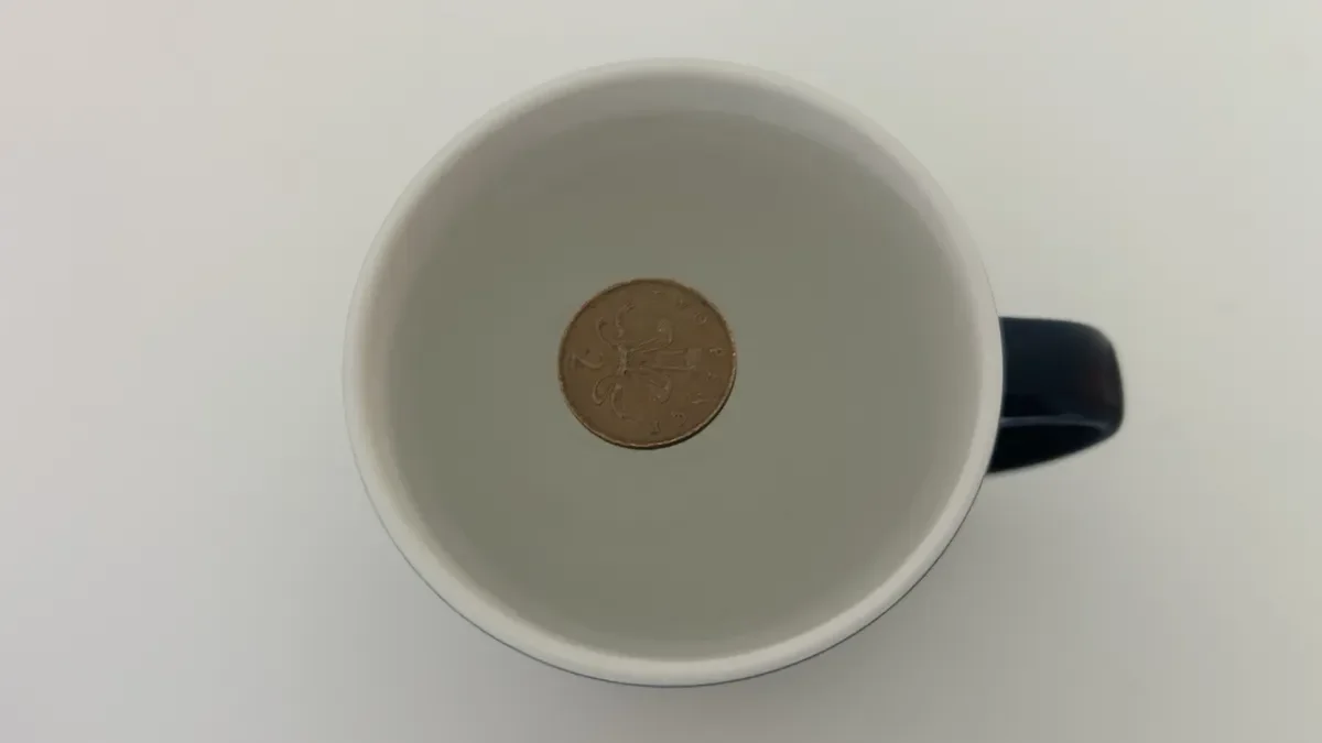 Por que as pessoas estão colocando um copo de gelo com uma moeda no congelador?