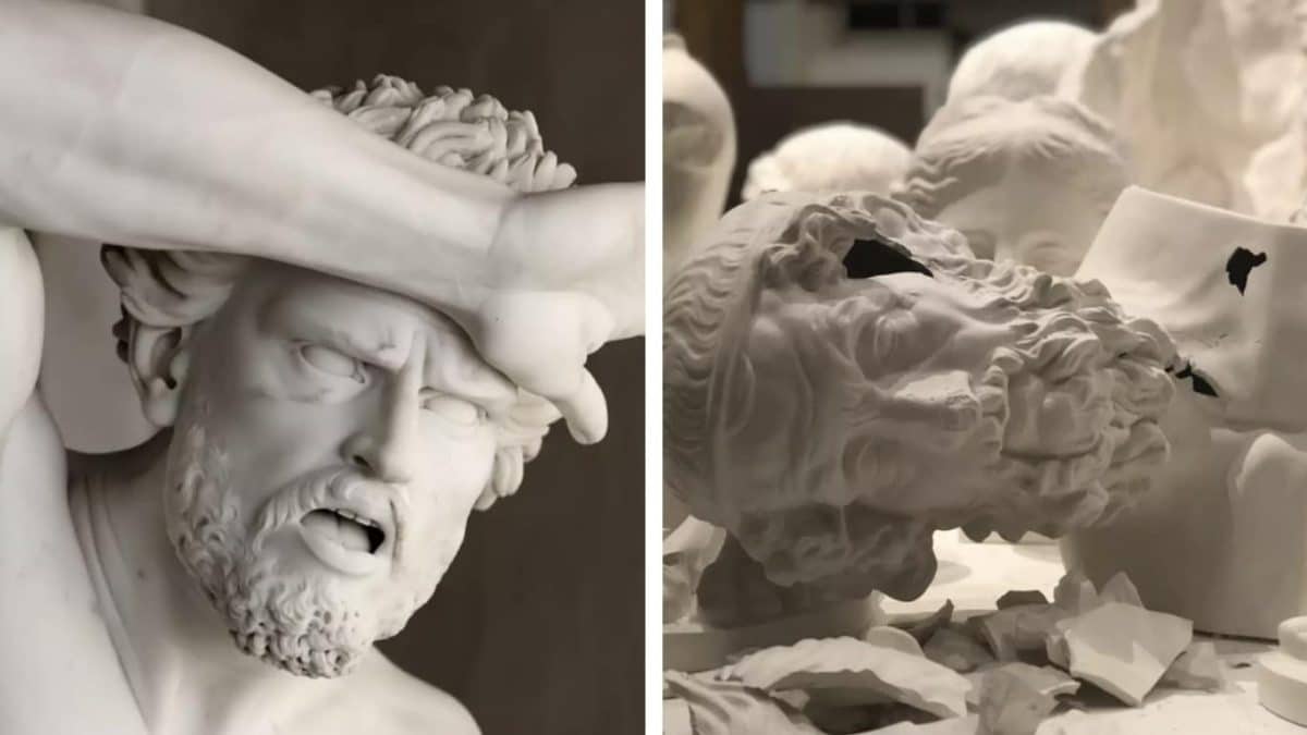 Busto de mármore comprado por $ 6 e usado como batente de porta pode ser vendido por $ 3.200.000 após especialistas descobrirem sua história