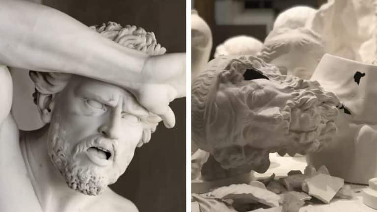 Busto de mármore comprado por $ 6 e usado como batente de porta pode ser vendido por $ 3.200.000 após especialistas descobrirem sua história