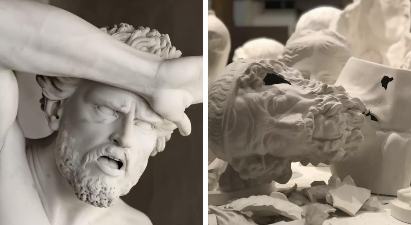 Busto de mármore comprado por $ 6 e usado como batente de porta pode ser vendido por $ 3.200.000 após especialistas descobrirem sua história