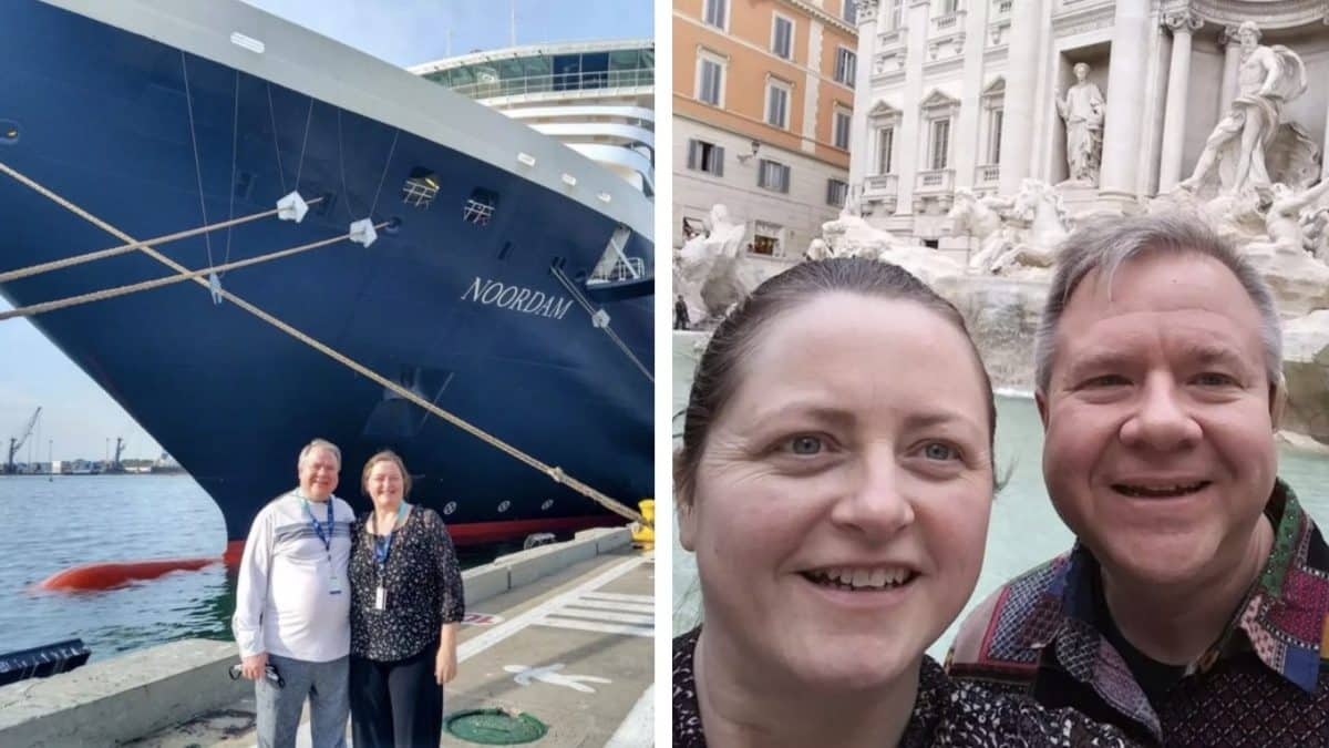 Casal decide viver permanentemente em cruzeiro após descobrir que é mais barato do que pagar moradia