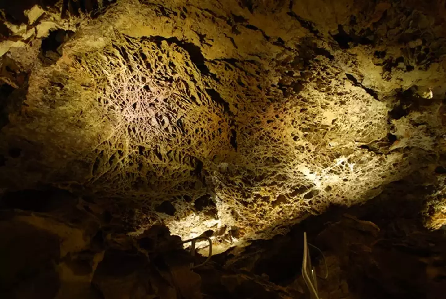 Formações de boxwork, como as vistas no Parque Nacional da Caverna do Vento (Wind Cave National Park), em Dakota do Sul, EUA (Serviço Nacional de Parques).