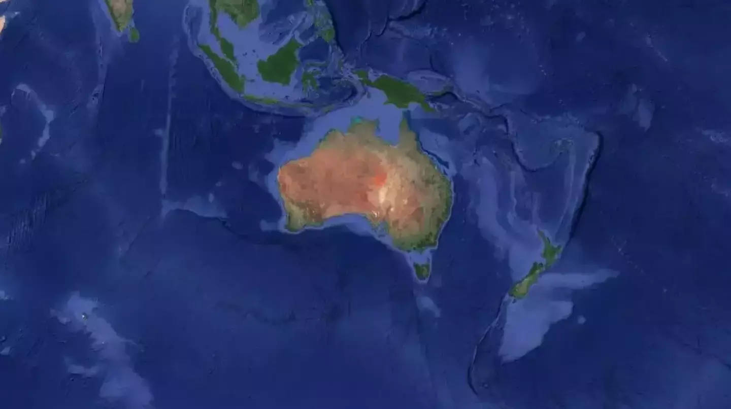 Imagem de satélite de Zealandia (GNS Science)