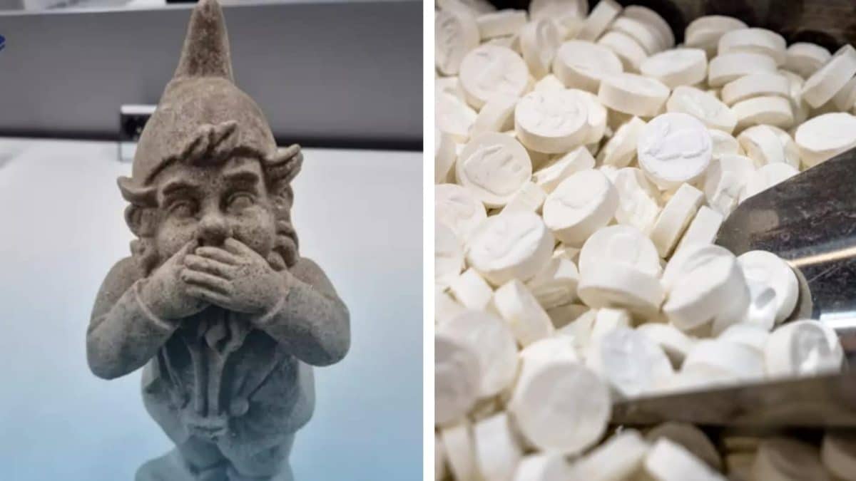 Polícia encontra gnomo de jardim de 1,8 kg feito inteiramente de MDMA em apreensão de drogas 'extraordinária'