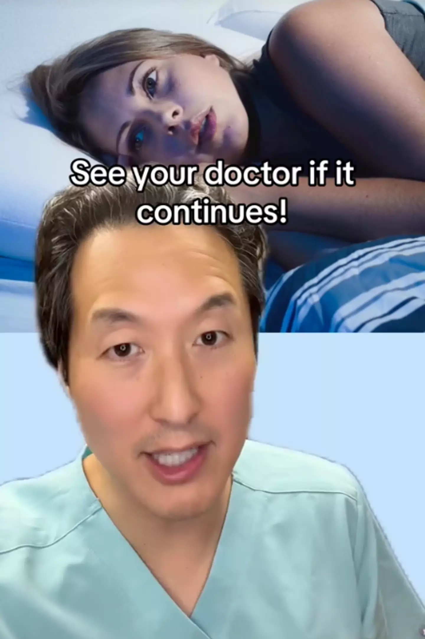 Ele recomendou procurar um médico se o problema persistir (doctoryoun/TikTok).