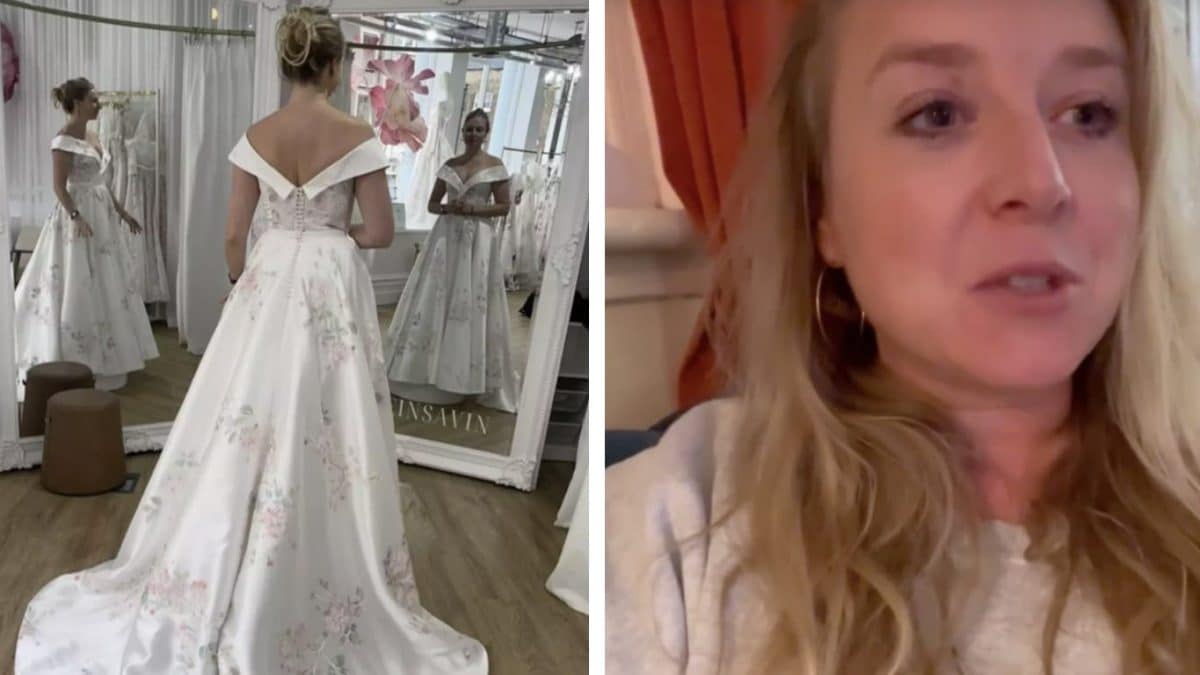 O reflexo perturbador de um vestido de noiva está sendo comparado a algo de "Black Mirror"