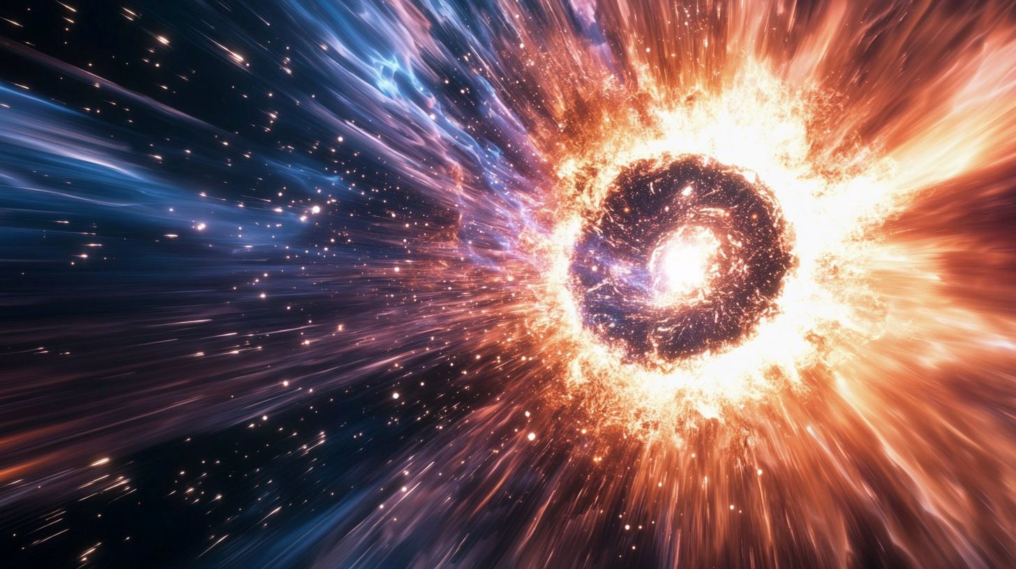 O universo começou a se expandir durante o Big Bang, há mais de 13 bilhões de anos.