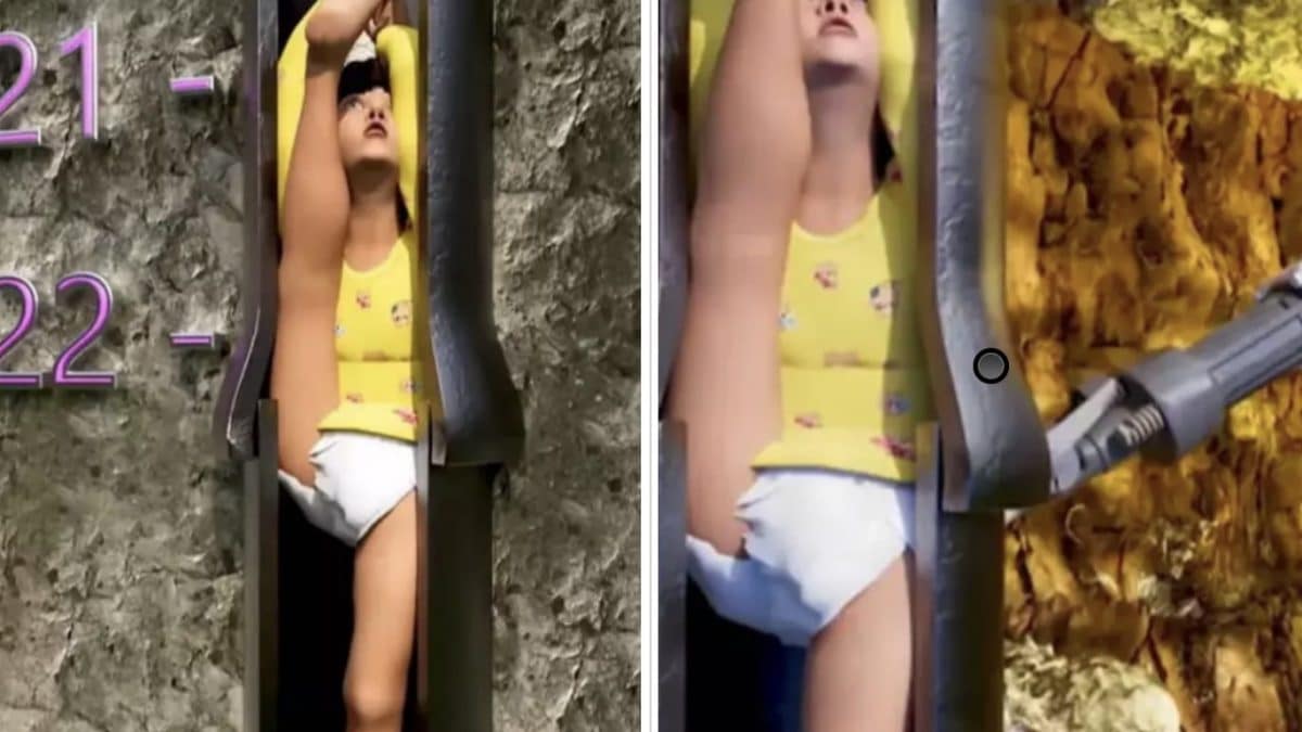 Simulação assustadora revela o que realmente aconteceu com o bebê que caiu em um cano e ficou preso por 56 horas