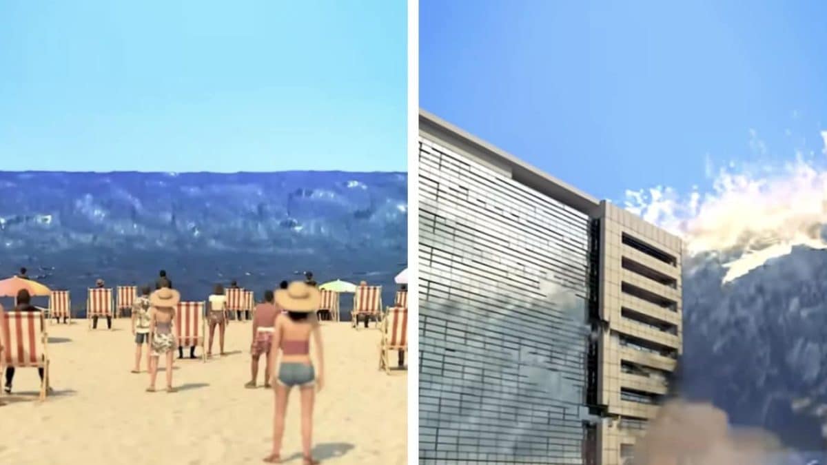 Simulação mostra a devastadora realidade do tsunami de 2004 ao atingir a costa