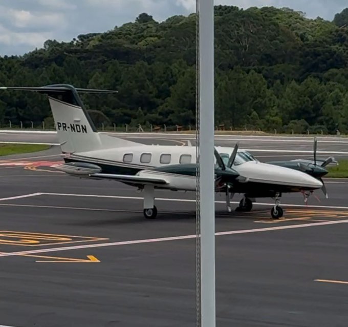 a aeronave que caiu em Gramado