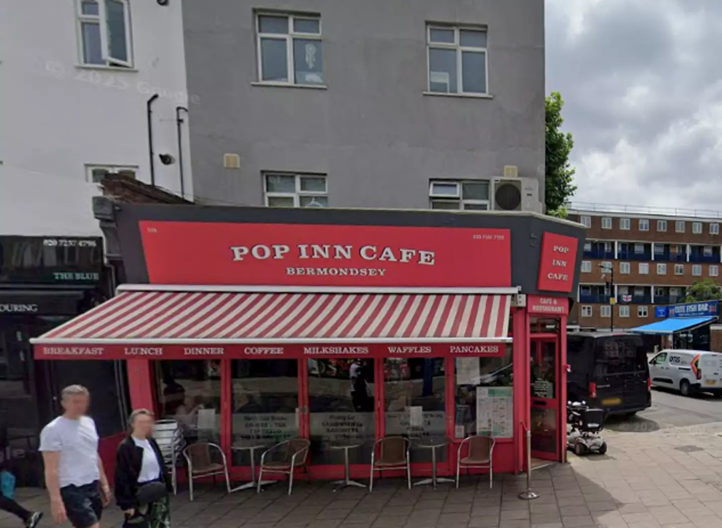 A menina morreu após beber um milkshake deste café em Londres (Google Maps).