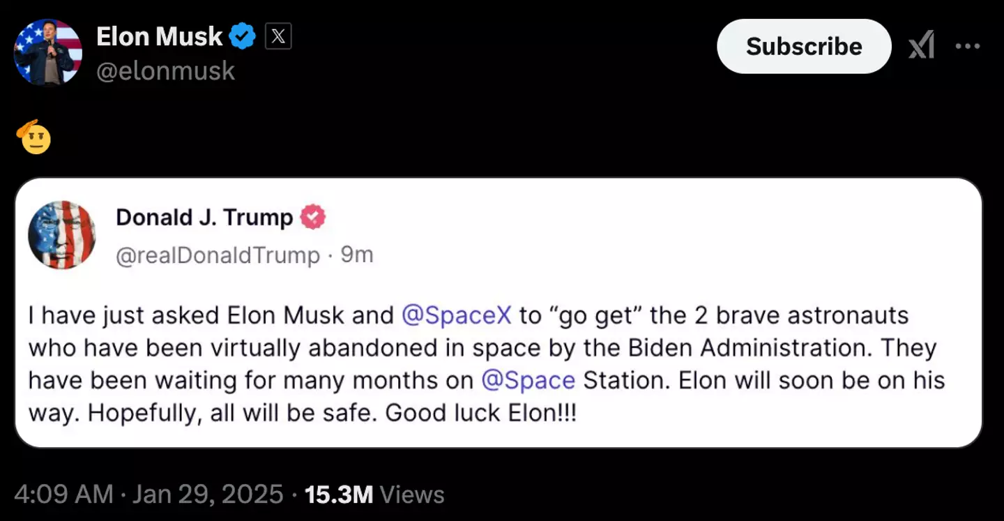 Donald Trump pediu a Elon Musk que ajude (Truth Social/ Donald Trump/ Twitter/ Elon Musk).