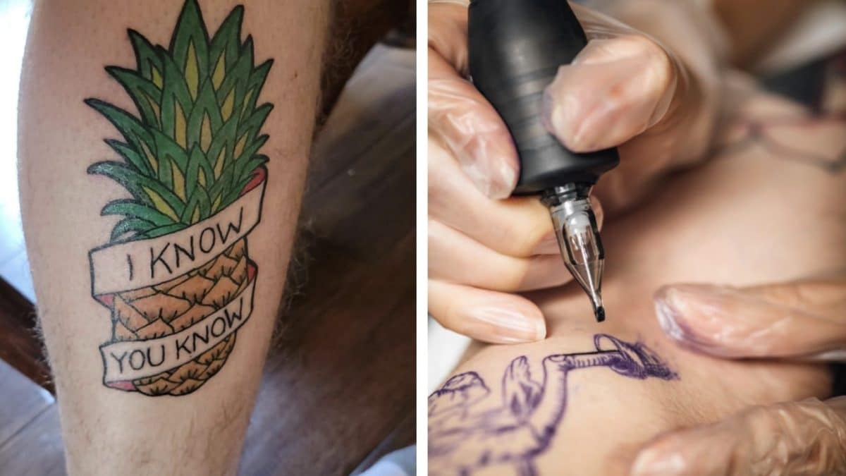 Homem fica horrorizado ao descobrir que tatuagem de abacaxi tem um significado duplo infeliz