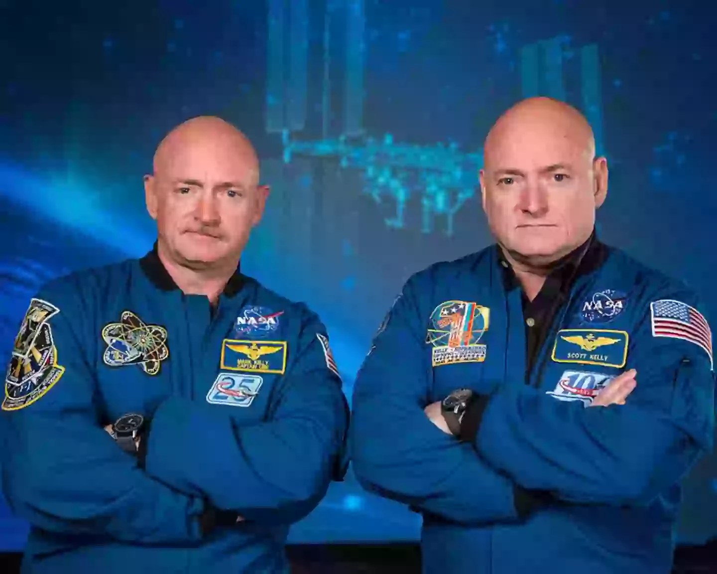 Pesquisadores analisaram as diferenças entre os gêmeos Scott e Mark Kelly.