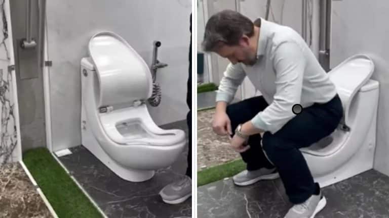 As pessoas estão só agora descobrindo a 'posição ideal para fazer cocô' depois de ver um vaso sanitário com um design estranho