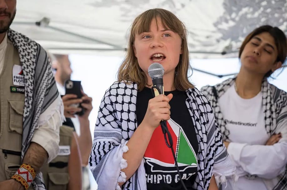 Greta Thunberg partiu da Sicília para Gaza em 1º de junho