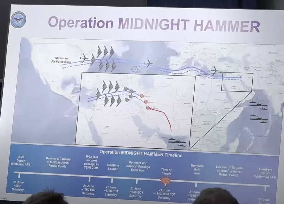 Pentágono divulga detalhes por trás do ataque "secreto" ao Irã e como bombardeiros viajaram "sem que o mundo soubesse" Os ataques fizeram parte da “Operação Martelo da Meia-Noite” do Departamento de Defesa dos EUA (Departamento de Defesa)