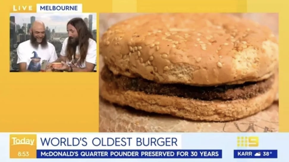 O chamado “Senior Burger” foi comprado em 1995 (Today Show/Channel 9)