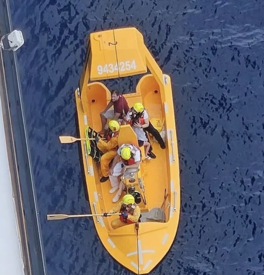 Testemunhas descrevem o que ouviram quando menina caiu ao mar em cruzeiro da Disney e o pai pulou para resgatá-la O pai da menina foi chamado de “herói” por pular na água atrás dela (Facebook)