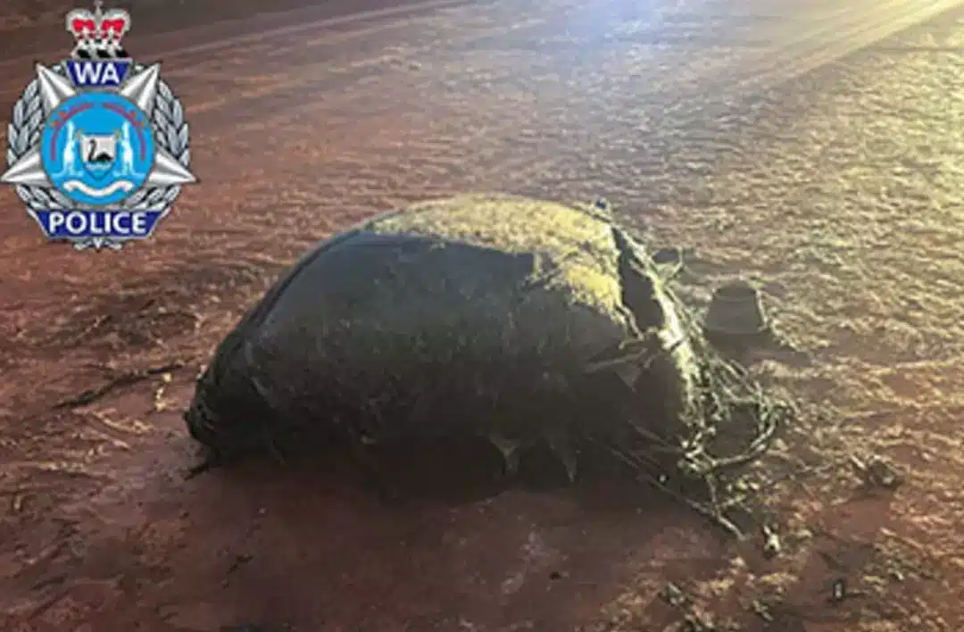 O objeto foi encontrado em uma área remota da Austrália (WA Police)