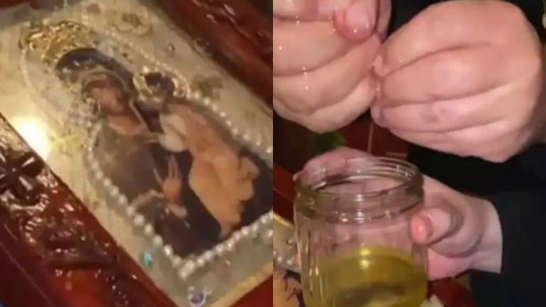 Quadro de Jesus de 20 dólares "vazando substância misteriosa e pegajosa" faz pessoas acreditarem que ele pode curar câncer