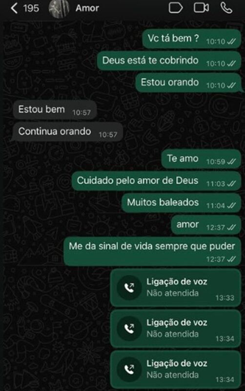 A última mensagem comovente que PM escreveu à esposa antes de morrer em operação no Rio Última mensagem de sargento do Bope foi pedindo para a esposa seguir em oração