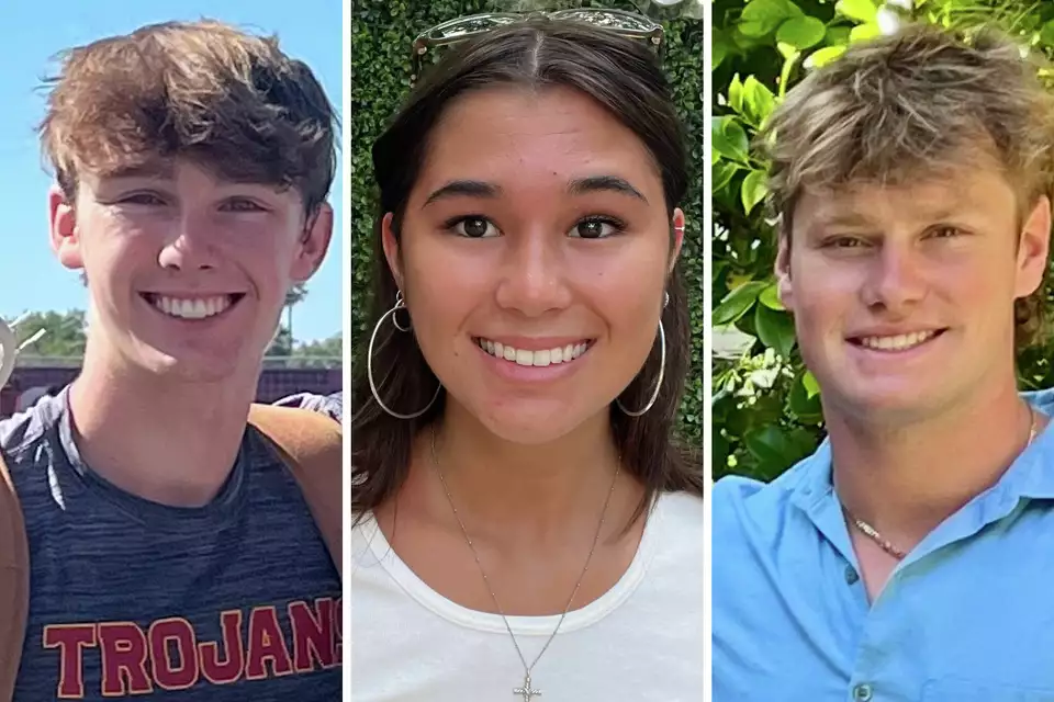 Estudantes universitários Soren Dixon, Krysta Tsukahara e Jack Nelson morreram em uma colisão com uma Cybertruck em Piedmont, em novembro. Os pais de Tsukahara processaram a Tesla, alegando que as portas do veículo falharam e a prenderam no carro em chamas