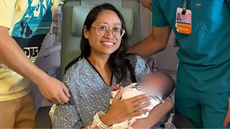 Mulher de 41 anos fica chocada ao descobrir que tinha um bebê a termo escondido atrás de um tumor de cerca de 10 quilos que ela estava prestes a operar para remover