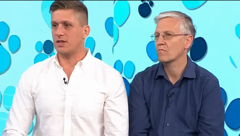 O consultor de IA Paul Conyngham e o professor Pall Thordarson da UNSW (YouTube/TODAY)