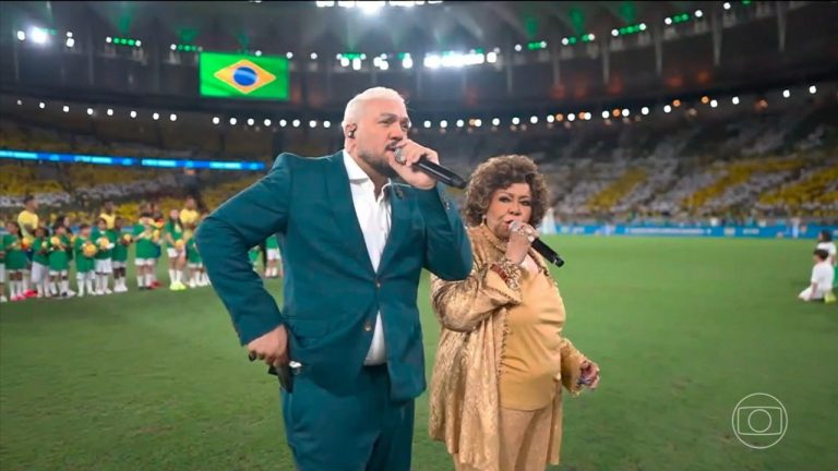 Hino nacional vira polêmica em jogo do Brasil e Alcione aponta o culpado